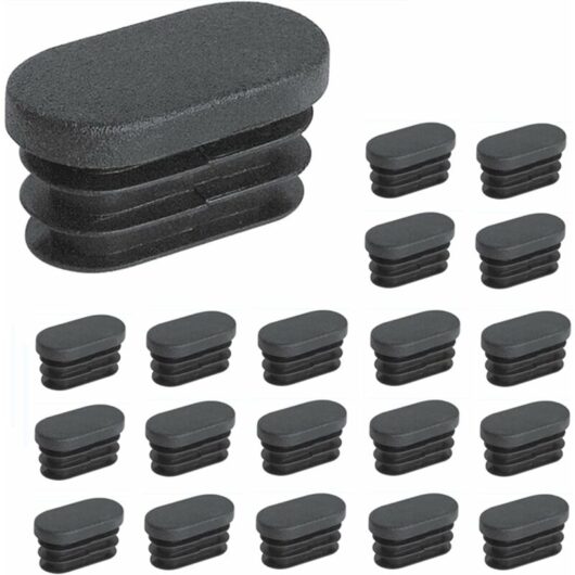 Norcks - Table Chair Leg Feet Plastic Oval Rubber Furniture Pads Blanking Caps Chair Leg Foot End Caps Covers Floor Protectors For Home Patio Garden