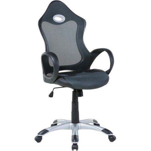 Office Chair Ergonomic Mesh Tilt Mechanism Adjustable Seat Grey iChair