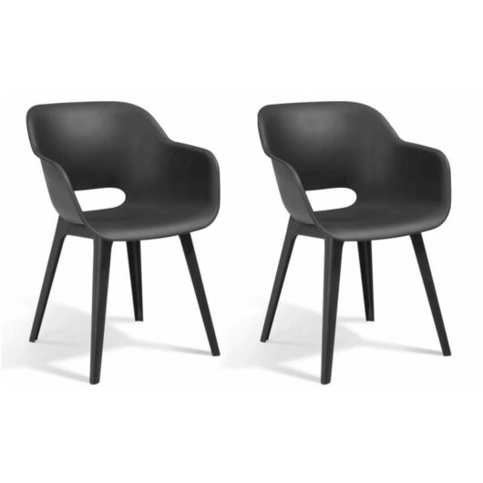 Outdoor Chairs Akola 2 pcs Graphite Keter