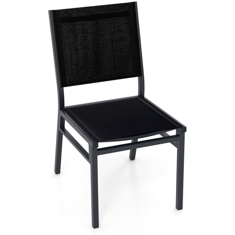 Outdoor Dining Chairs Patio Armless Chair Lightweight Metal Chair