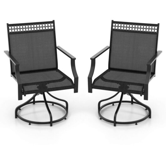 Patio Swivel Dining Chairs Set of 2 Patio Chairs Outdoor Bistro Chairs