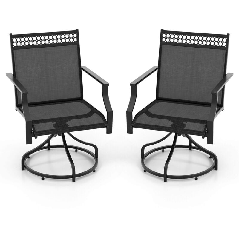 Patio Swivel Dining Chairs Set of 2 Patio Chairs Outdoor Bistro Chairs