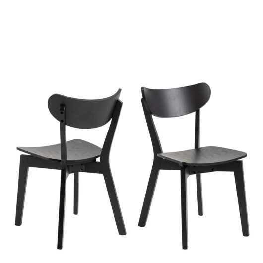 Roxby Dining Chairs in Black Set of 2, none