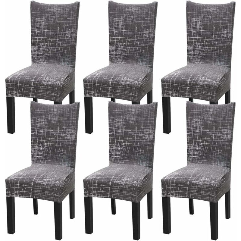 Set of 6 universal stretch chair covers for Nordic style dining chair