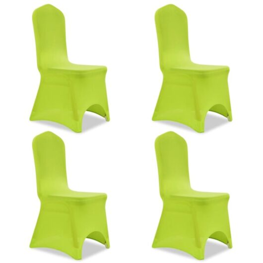 Stretch Chair Cover 4 pcs Green vidaXL