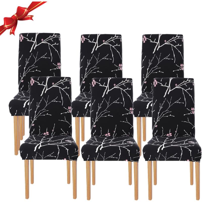Stretch Dining Chair Cover, Washable Universal Chair Cover, Easy to Clean Chair Cover (6 Pieces)