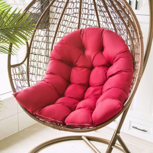 Tinor - Hanging Swing Basket Cushion,Hanging Egg Chair Hammock Mat Chair Seat Cushioning Armchair Removable Cover for Patio Garden,Great