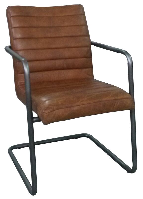 Titus Vintage Leather Dining Chair
