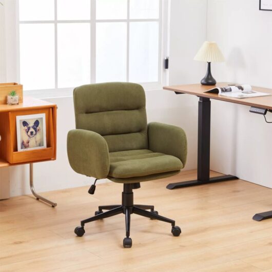 Upholstered Desk Chair 360° Swivel Office Chair