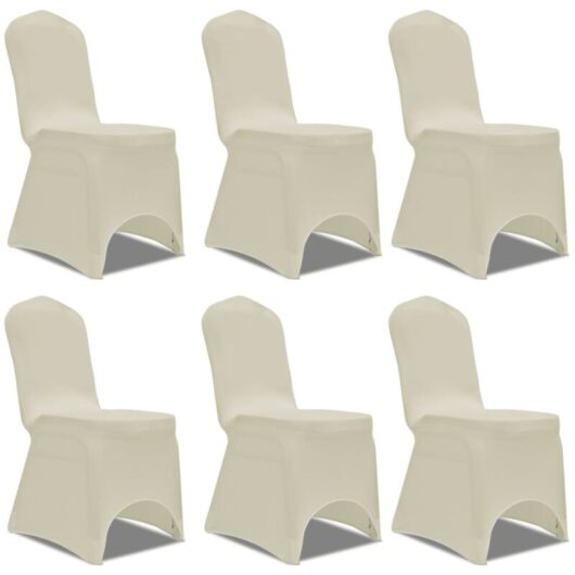 Vidaxl - Chair Cover Stretch Cream 6 pcs