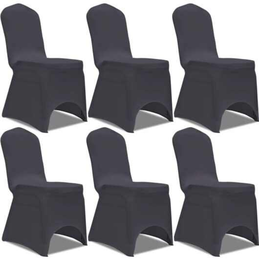 Vidaxl - Stretch Chair Cover 6 pcs Anthracite