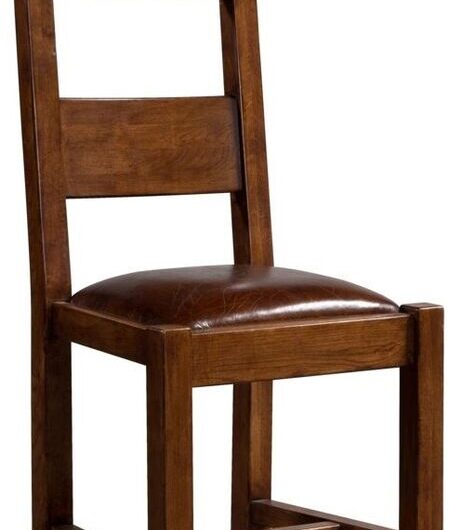 Vintage Distressed Leather Dining Chair