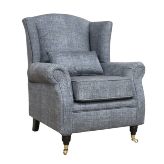 Wing Chair Fireside High Back Armchair Halifax Dark Grey