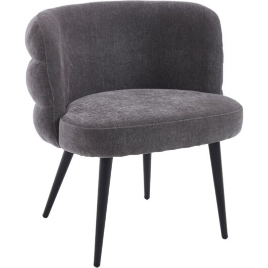 Armchair in Chenille Upholstered Modern Occasional Vanity Chair with Comfty Backrest for Bedroom Living Room Makeup, Grey, Chairus