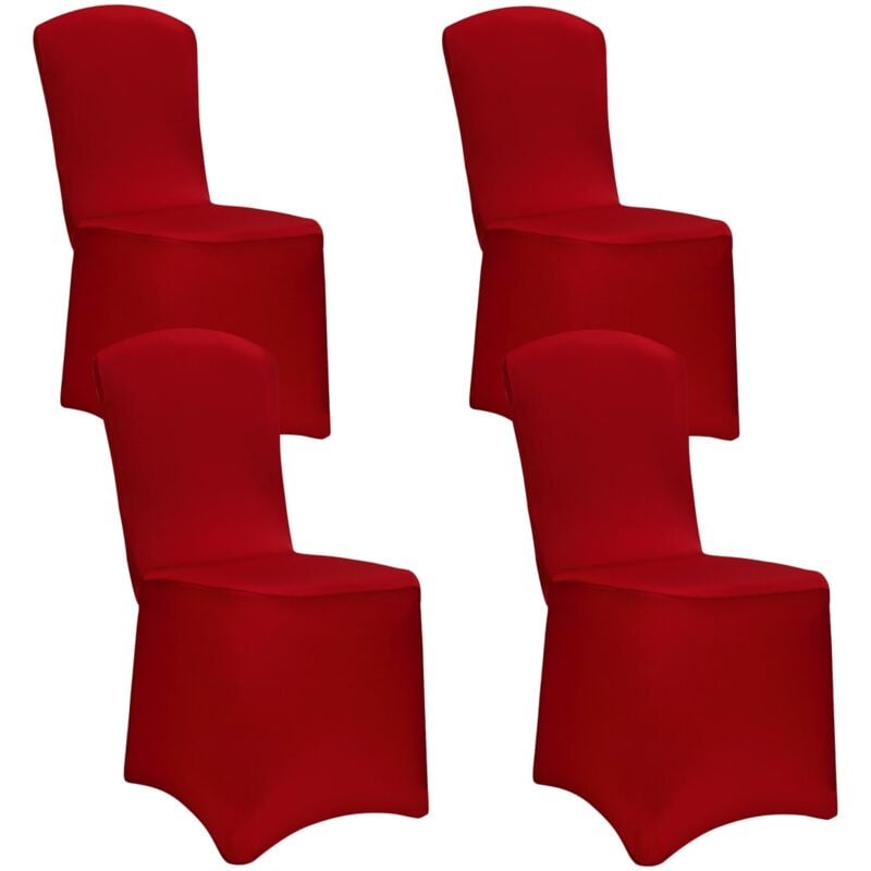 Detex - Chair Covers Set of 4 Stretch Slipcovers for High-Back Dining Chairs oeko-tex® Certified Washable & Reusable Ideal for Christmas, Weddings,