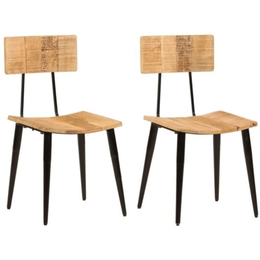 Dining Chairs 2 pcs 44x40x80 cm Solid Wood Mango Vidaxl