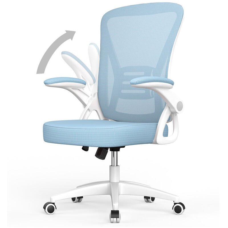 Ergonomic Desk chair with Lumbar Support, adjustable armrest, Office Chair Height Adjustable, blue Bigzzia