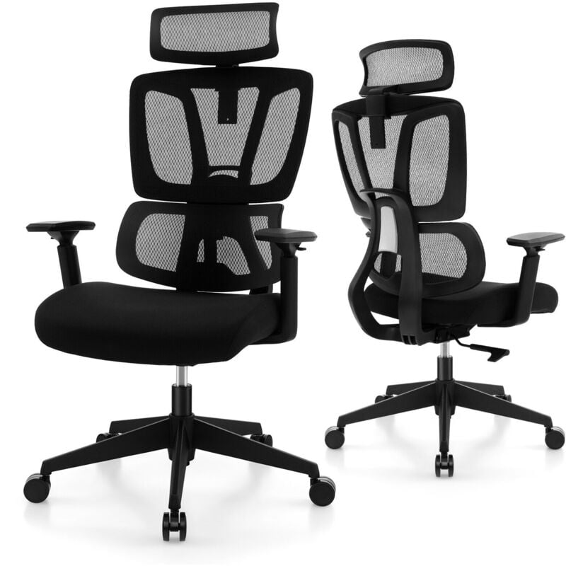 Ergonomic Office Chair Adjustable Desk Chair Breathable Mesh With Lumbar Support - Costway