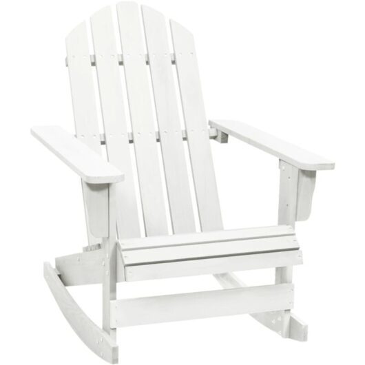 Garden Rocking Chair Wood White vidaXL