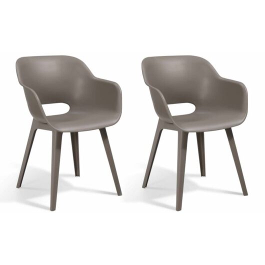 Outdoor Chairs Akola 2 pcs Cappuccino Keter