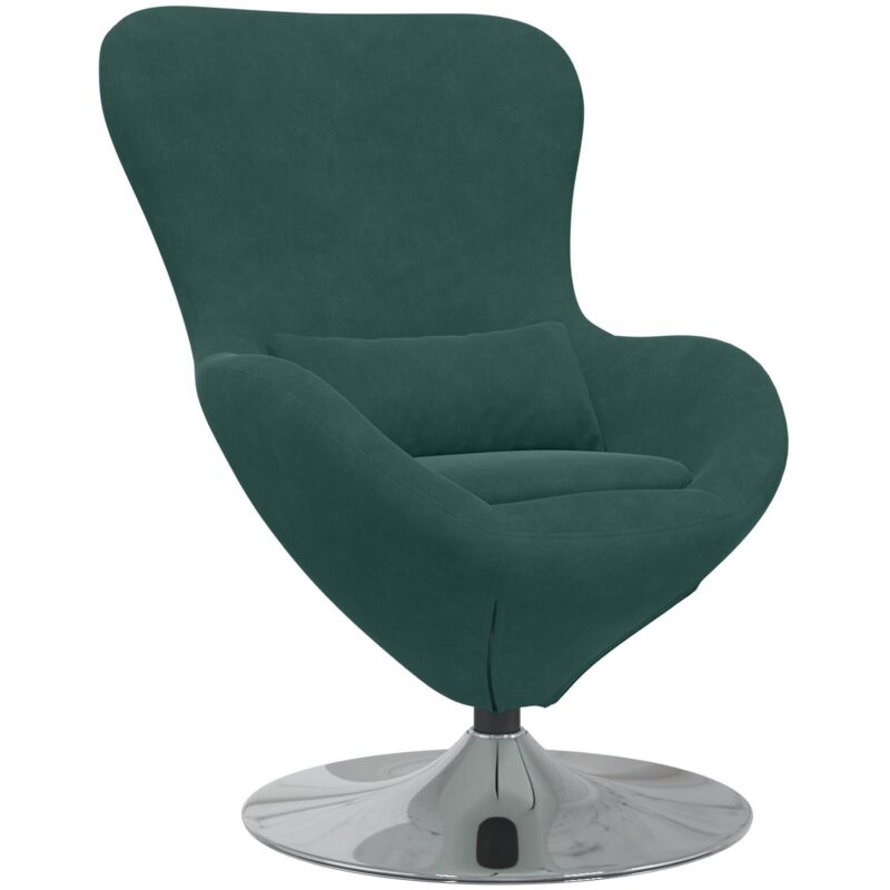 Vidaxl - Egg Chair Dark Green Velvet