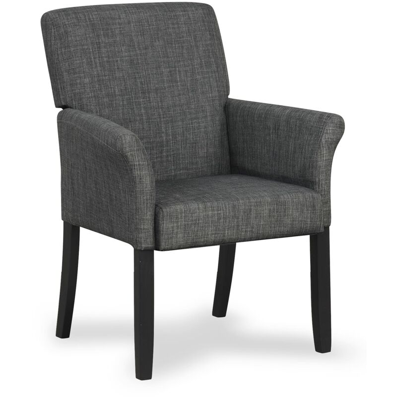 Waiting Room Chair Fabric Executive Reception Chair w/ Padded Armrests - Costway