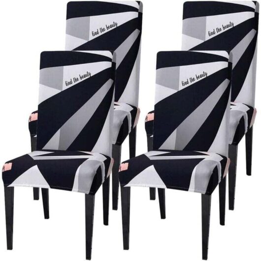 4 Pack Universal Dining Chair Covers, Removable, Washable, Easy to Clean, Durable Slipcovers for Weddings, Hotels and Restaurants MUMU