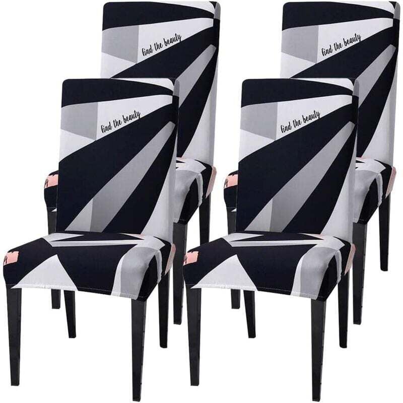 4 Pack Universal Dining Chair Covers, Removable, Washable, Easy to Clean, Durable Slipcovers for Weddings, Hotels and Restaurants MUMU