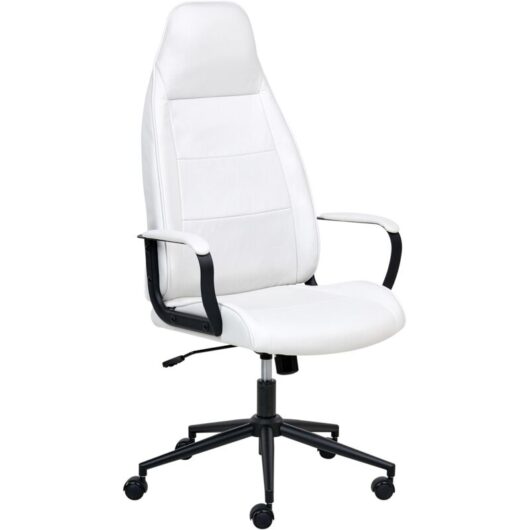 Beliani - Traditional Modern Office Chair Fabric Swivel Adjustable with Armrests Off-White Rebel