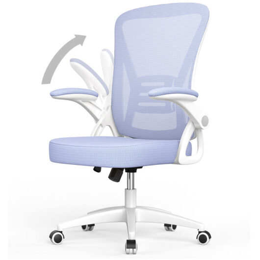 Bigzzia - Ergonomic Desk chair with Lumbar Support, adjustable armrest, Office Chair Height Adjustable, purple