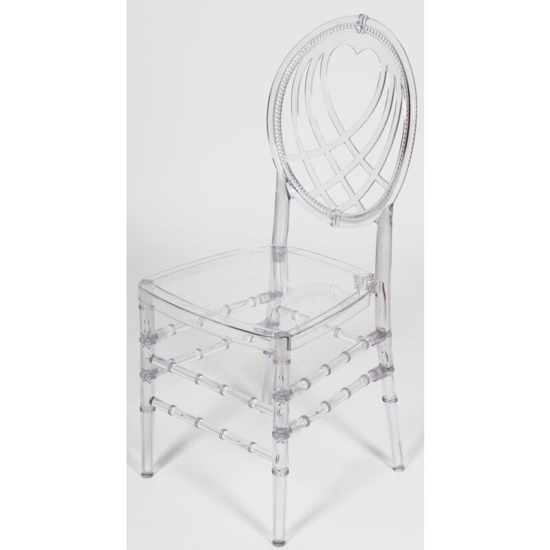 Biscottini - Transparent Polycarbonate Chairs Stackable Kitchen Chair 40x41x94 cm Stackable Chairs Plastic Dining Room and Bedroom