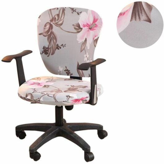 Computer Office Chair Covers Universal Stretch Polyester Washable Rotating Chair Covers Pink Chair Slipcovers