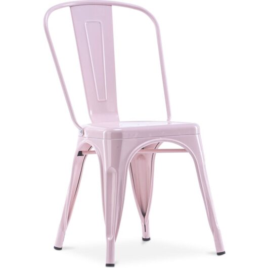 Dining Chair - Industrial Design - Steel - New Edition - Stylix Pastel pink
