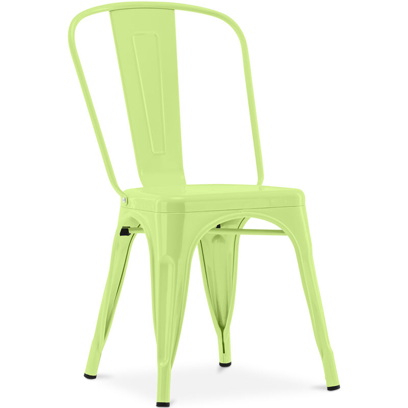 Dining Chair - Industrial Design - Steel - New Edition - Stylix Pastel yellow