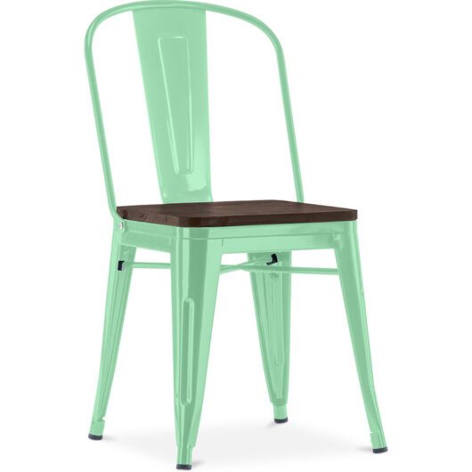 Dining Chair - Industrial Design - Wood and Steel - Stylix Mint