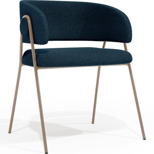 Dining Chair - Upholstered in Fabric - Roaw Dark blue