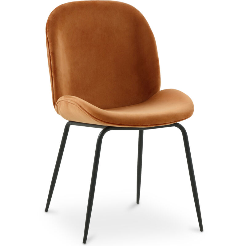 Dining Chair - Upholstered in Velvet - Retro - Elias Brick