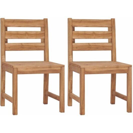 Garden Chairs 2 pcs Solid Teak Wood Vidaxl