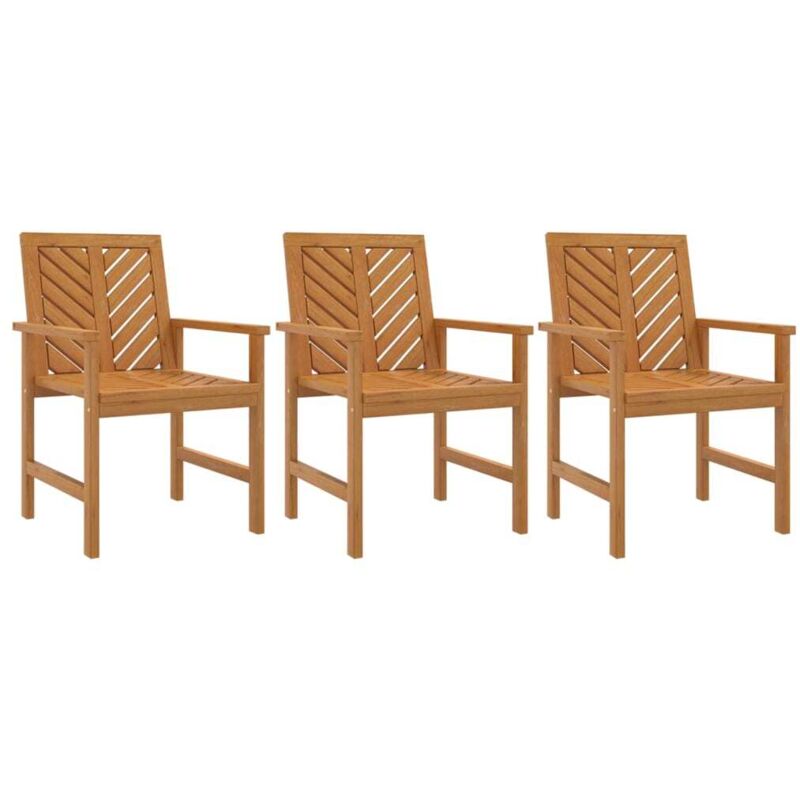 Garden Dining Chairs 3 pcs Solid Wood Acacia Vidaxl
