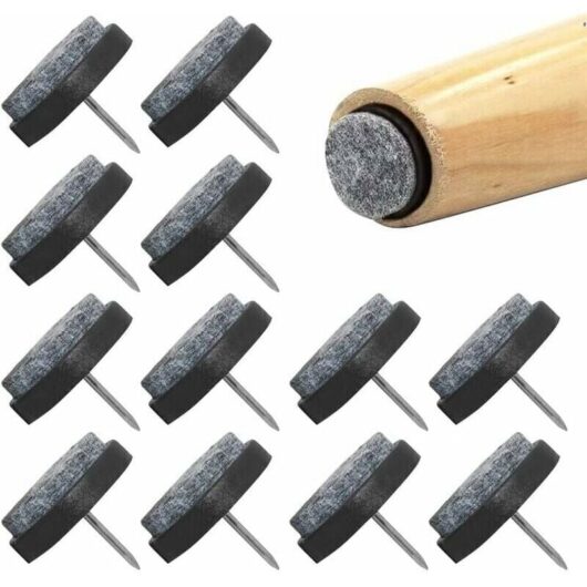 Gotrays - gp 48PCS Nails Furniture Pads Nail-on Chair Pads Furniture Felt Chair Protectors for Furniture Chairs Table Leg Protectors (20 mm)