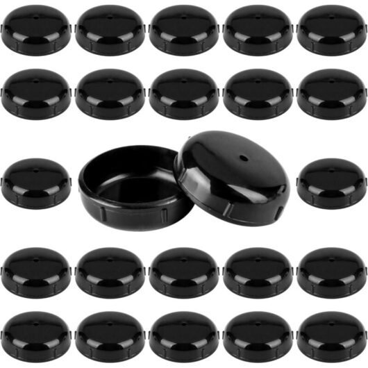 Groofoo - 24-Pack Wrought Iron Patio Furniture Feet Caps 1-1/2 inch Round Plastic Outdoor Chair Leg Caps, Patio Chair Leg Caps for Metal Chairs,