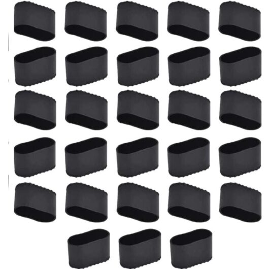 Groofoo - Chair Leg Caps 28 Pieces Rectangular Chair Tip Oval Chair Leg Protector Table Chair Leg Caps Silicone Rubber Chair Covers