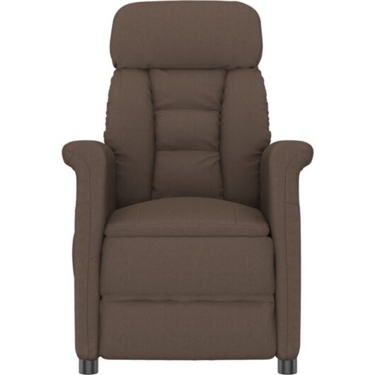 Massage Chair Brown Microfibre Fabric Vidaxl