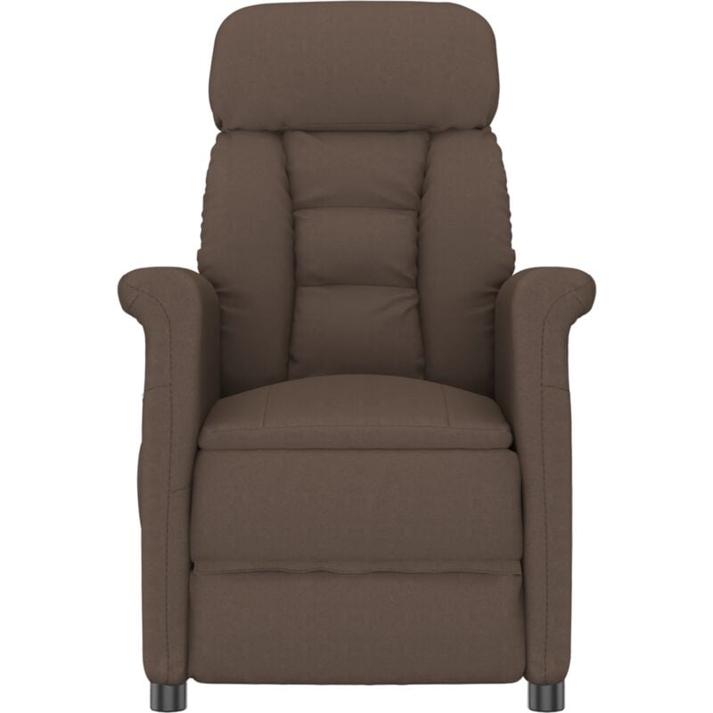 Massage Chair Brown Microfibre Fabric Vidaxl