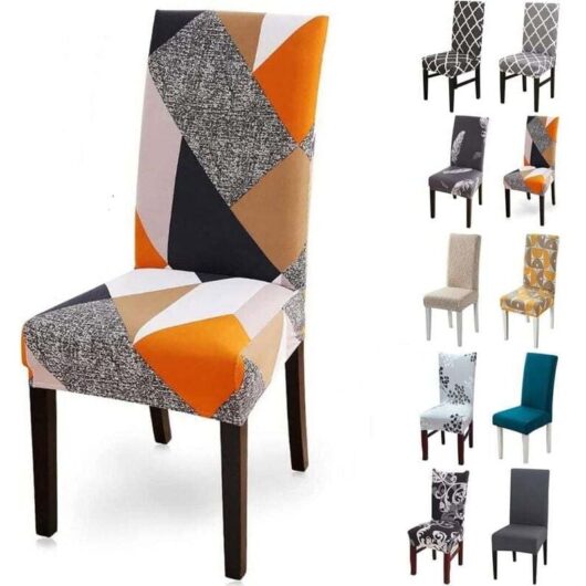Mumu - Chair Cover, 6 Pack Stretchy Removable Washable Modern Chair Cover for Dining Room Wedding Bouquet Decoration Hotel Restaurant