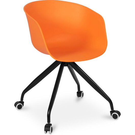 Office Chair with Armrests - Desk Chair with Castors - Guy - Joan Orange