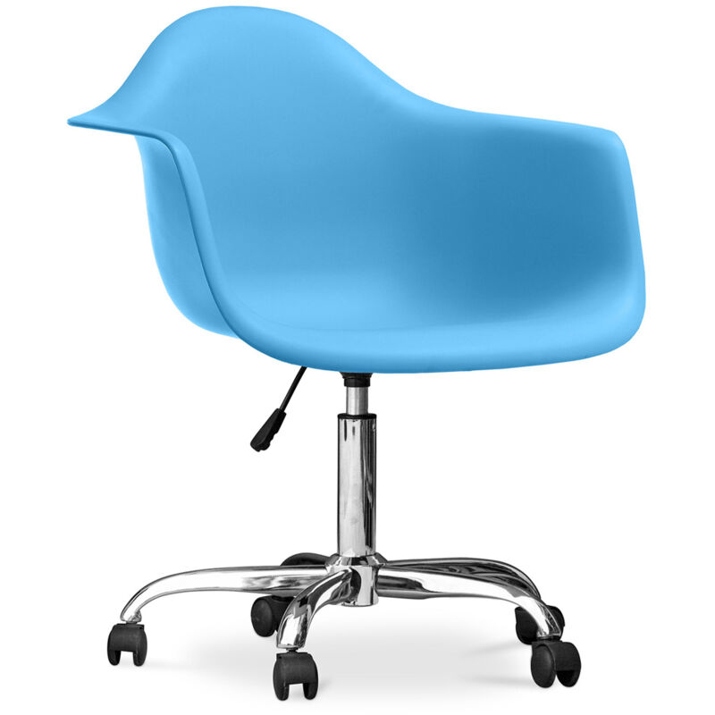 Office Chair with Armrests - Desk Chair with Castors - Weston Blue