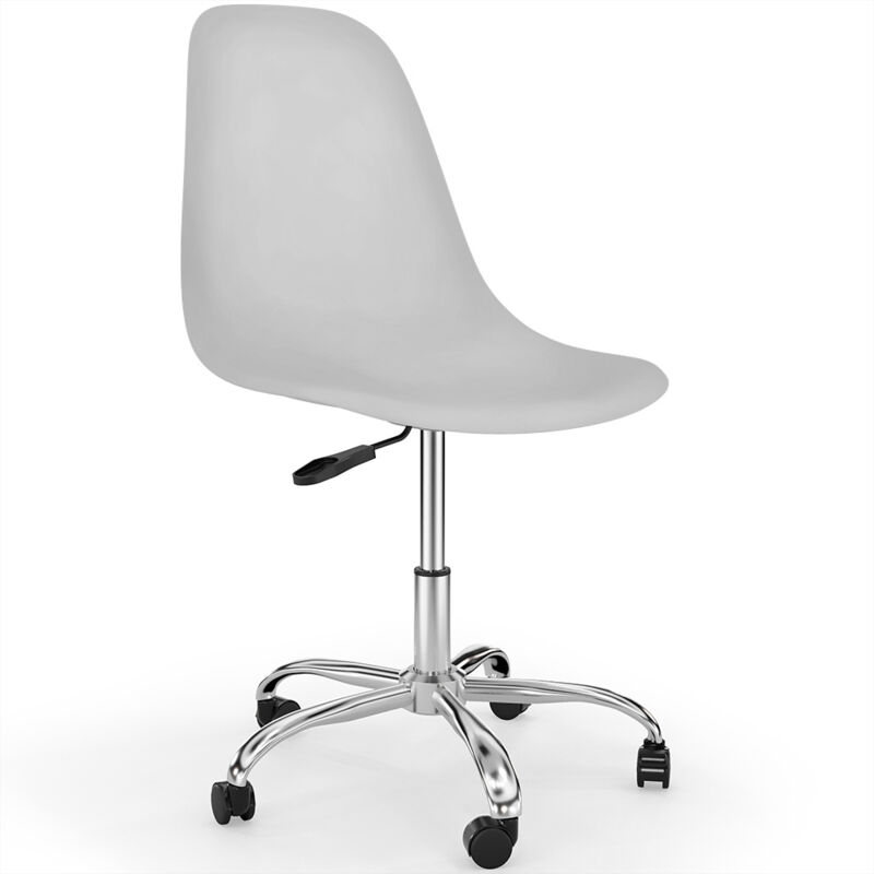 Office Chair with Castors - Swivel Desk Chair - Denisse White