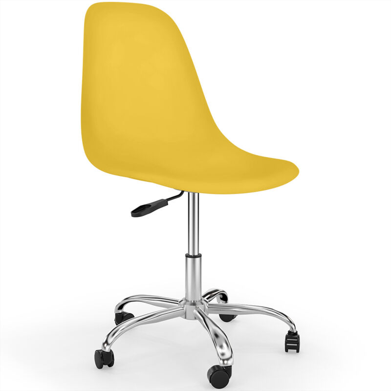 Office Chair with Castors - Swivel Desk Chair - Denisse Yellow