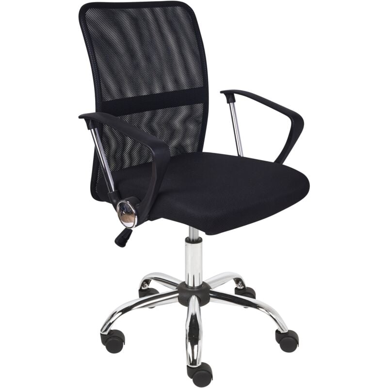 Office Desk Chair Swivel Adjustable Height Mesh Upholstery Black Best